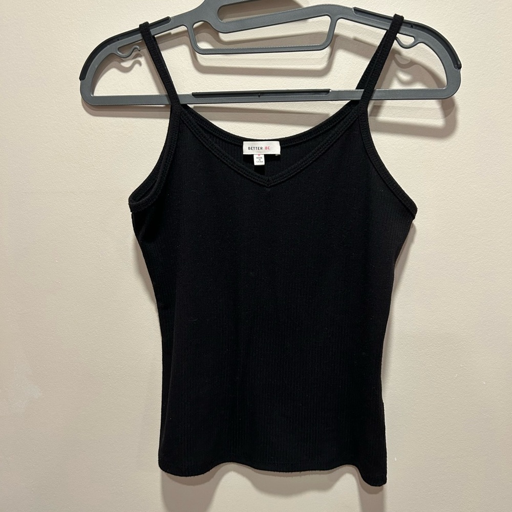 Better Be Black Sleeveless Fitted Camisole